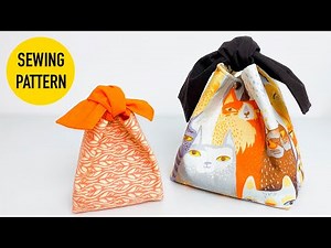 Japanese Knot Bag Sewing Tutorial / EASY Sewing Project DIY / Beginner Sewing Projects