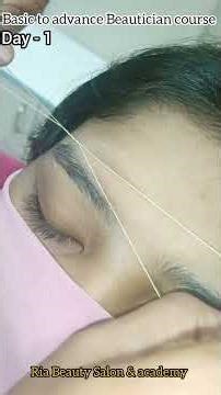 Day 1 Basic to advance Free Beautician course.... Day 1 Threading #threads #eyebrows #threading