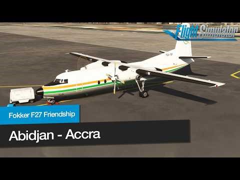 Abidjan - Accra │ Air Ivoire Fokker F27 'Friendship' │ Historic Flight │ MSFS2020