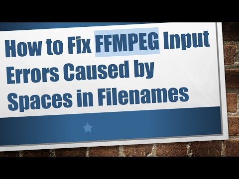 How to Fix FFMPEG Input Errors Caused by Spaces in Filenames
