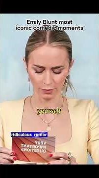 Emily blunt most iconic comedy moments