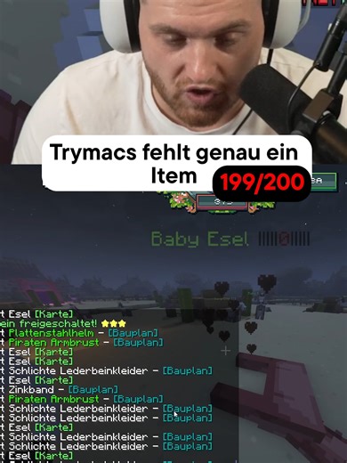 Trymacs fehlt genau ein Item #trymacs #gamingontiktok #gaming #foryou #minecraft