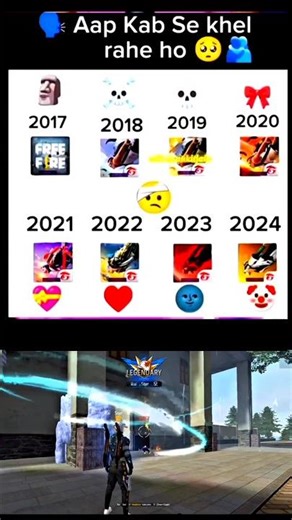 Since when have you been playing free fire💀 ​​from 2017 to 2024🤡2025 || FREE FIRE GAME RAI STAR B...