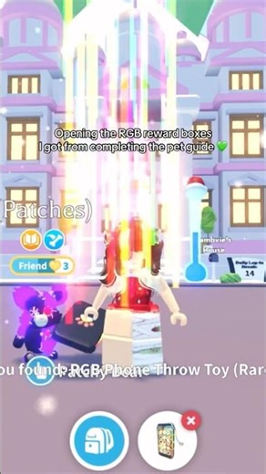 Opening the RGB reward boxes I got from completing the pet guide 💚 | #adoptme #adoptmeupdate #rblx