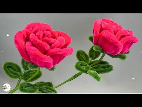 Pipe Cleaner Flower 🌹 The easiest way to make a beautiful Rose with Pipe Cleaner | Tutorial 🌹