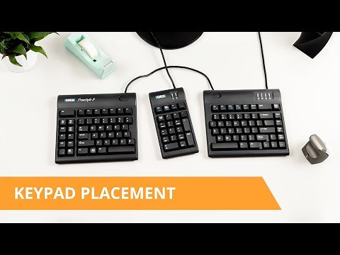 Split keyboards give you great options for position accessories like your keypad