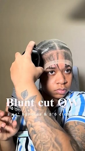 141K views · 7.9K reactions | Blunt cut quick weave excellent work...