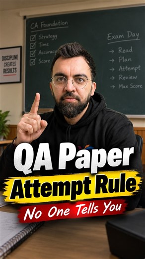 Smartest Attempt Strategy ☠️ | QA Paper Plan #CAFoundation #Rule #Shorts