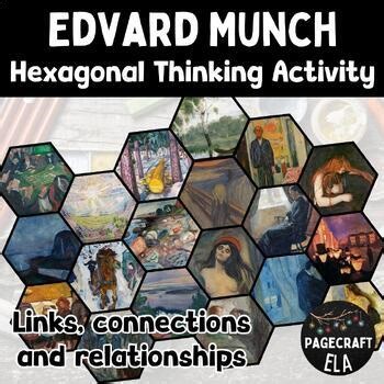 Edvard Munch Art Activity with Hexagonal Thinking Links and Connections