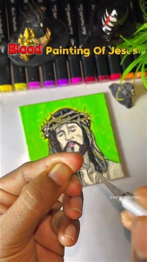 Jesus Art ✝️🩸 #shorts #drawing #painting #trending #jesus
