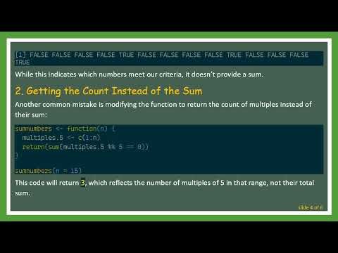 How to Calculate the Sum of Multiples of 5 in R