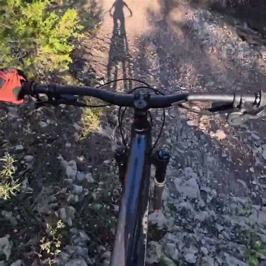 I tried a new line (Mike drop) in a Snail trail, Brushy Creek #texas #mtb