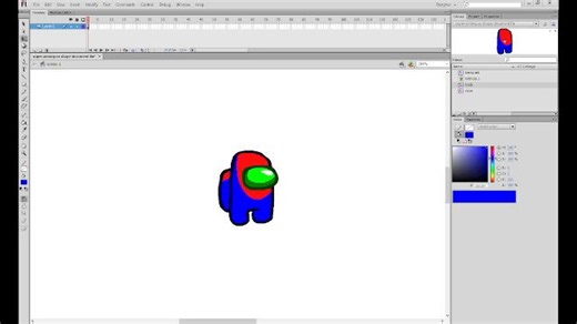making a huge ass Among Us bean shape fla where I add all the body, visor and backpack shapes i can come up with