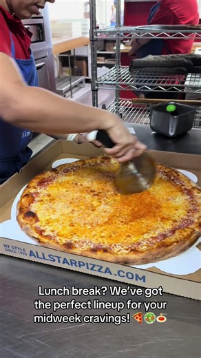 Wednesday doesn’t have to be boring when you’ve got All Star Pizza on your side! 🔥🍕Whether it’s our classic NY-style pizza, creamy pasta, crispy wings, or a fresh salad, we’ve got something for everyone. Order up at allstarpizza.com and make your lunch the best part of the day!🍕🔥 #AllStarPizzaMiami #WednesdayVibes #LunchBreak #PizzaLovers #KendallEats