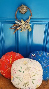 2K views · 32 reactions |  No two flowers in nature are the same—why should stitches be? Stitching the Threaded Flowers Cushion is like planting a garden with thread. Every flower has its own personality, and every stitch adds something special. Whether neat or a little wild, it all comes together into something beautiful. Bringing the outside in has never been more fun! 瑱 Start stitching your floral masterpiece—shop the pattern & course today! | Craft School Oz | Facebook