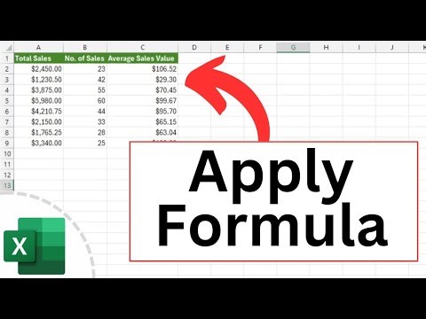 How to Apply Formula to Entire Column in Excel (including apply without dragging)
