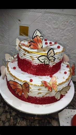 Red n white beautiful new design 2 tear‪@Keshavkacake‬ #shorts #viral #trending #youtube #ytshorts