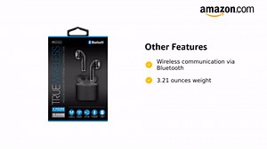 SENTRY Industries HPXBT960B Mini True Wireless Earbuds with Charging CASE, Black