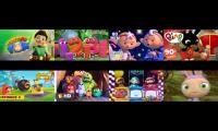 Mix of 8 videos from youtube : Cbeebies Numberjacks And Angry Birds Episodes At Same Time