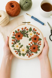 Floral Printable Punch Needle Pattern for Beginners / Instant Download / Nature Template Design PDF Png / Handmade Art - Etsy
