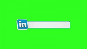 Download linkedin animation copy space text area on green screen for free