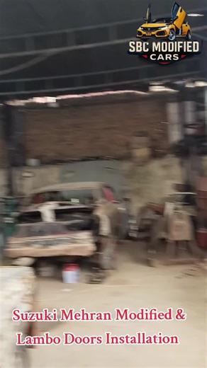Suzuki Mehran Modified with Lambo Doors Installation