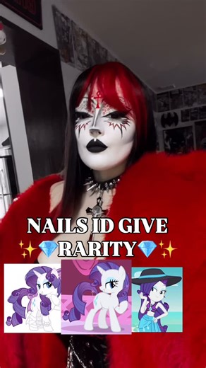 𓂀 ⛧⃝ 𓋹 Allie 𓋹⛧⃝ 𓂀 on Instagram: "Continuing this series these on nails I’d give MLP Characters here is Rarity! -I’ll be posting a tutorial on this noodle nail on my YouTube soon! -books open in March💎 -audio credit mh_luvr on tt 💕 #mlpnails #xxxlnails #pressons #noodlenails #rarity"