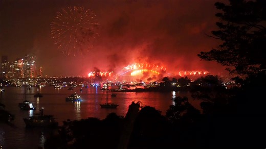 Wide View of Sydney New Year’s Eve Fireworks 💥 The Sydney New Year’s Eve Fireworks are renowned worldwide for their spectacular display, lighting up the city skyline as people gather to welcome the new year. A wide view of the event reveals the breathtaking scale of the celebration, with fireworks erupting across Sydney Harbour and illuminating iconic landmarks such as the Sydney Harbour Bridge and the Opera House. The panoramic perspective captures the vibrant atmosphere, as crowds line the fo