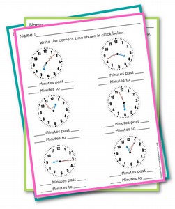 FREE educational printable worksheets for kids - Time reading worksheets