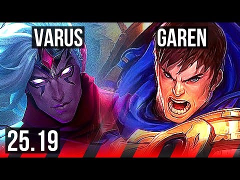 VARUS vs GAREN (TOP) | Penta, 16/3/4, Godlike | KR Diamond | 25.19