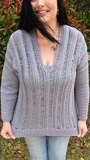 Crochet a sweater with me -New #crochet #pattern Tutorial on @JourneyChanelDesigns /Size Inclusive