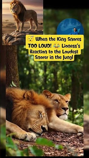 😴 When the King Snores TOO LOUD! 😂 Lioness's Reaction to the Loudest Snorer in the Jungle #lion