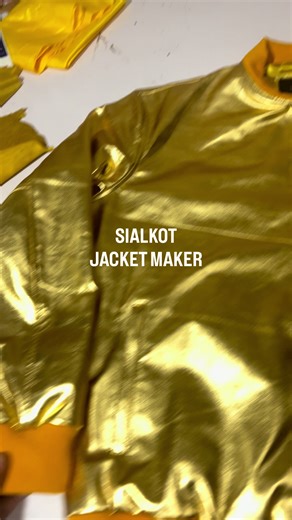 Bespoke Metallic Gold Bomber Leather Jacket made in Cowhide with satin lining & YKK zippers for US client on the behalf of UK based company with personalized embroidery of 'aws certified. We make jackets according to the international standards. We have our expertise in making all types & designs of jackets. We also import raw materials worldwide according to your customer's requirements. To get yours bespoke jacket, feel free to contact us. . #sialkotjacketmaker #goldjacket #gold #bespokejacket