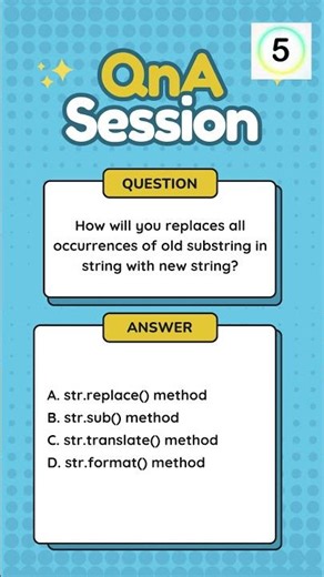 Replace Substrings in Python (str.replace Explained) 🔥 | Python Interview Question #techshorts