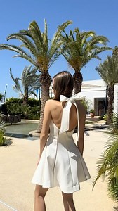 Backless white mini dress | Grace Boutique