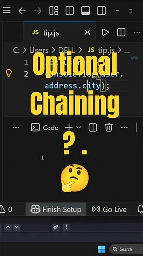 Optional Chaining in JavaScript Explained in 60 Seconds 🔥