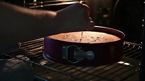 Sponge Cake Baked Oven Checked Readiness 库存影片视频（100% 免版税）1073861417 | Shutterstock