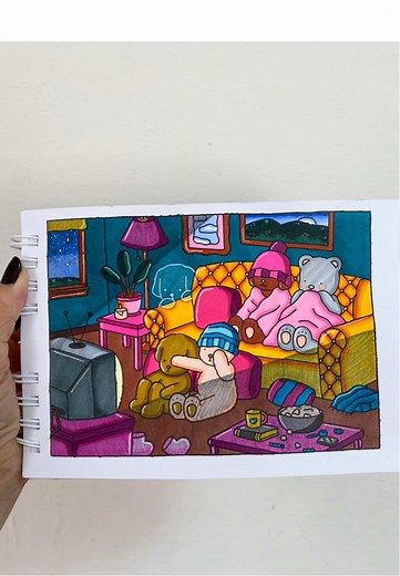 Pintando Bobbie Goods com Efeito de Iluminação de TV