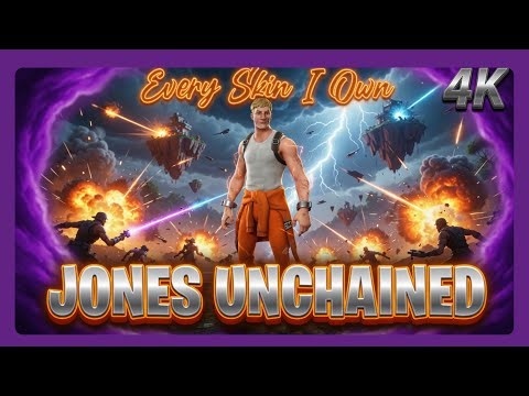 Jones Unchained 4K Gameplay - Every Skin I Own (Blitz Royale Zero Build) Ep. 61