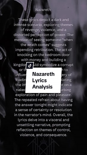Sleep Token Nazareth Lyrics Analysis. #sleeptoken #sleeptokenband ##fyp #sleeptokenworship #sleeptokenlyrics #sleeptokenritual #trending #sleeptokennazareth #nazareth #lyricsanalysis #lyricedits