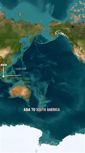 History Unhinged on Instagram: "Explore the staggering scale of the Pacific Ocean, the largest and deepest geographical feature on our planet. Formed over 750 million years ago through the breakup of the supercontinent Rodinia, the Pacific basin (formerly the Panthalassic Ocean) has shaped global climate, trade, and migration for millennia. Covering more than one-third of the Earth’s surface, the Pacific is so vast that it disrupts our perception of geography. Its massive size acts as a heat res