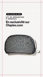 Tous présents! Tous nos produits de réparation best-sellers sont dans notre kit de réparation à domicile. Sur Olaplex.com. | Olaplex