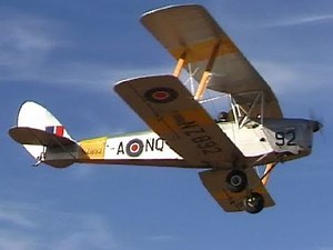 DH.82a Tiger Moth Taxi Takeoff Landing