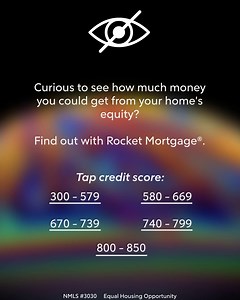 21K views · 450 reactions | Curious to see how much money you could get from your home's equity? Find out with Rocket Mortgage®. Homeowners are tapping into an average of $83k in equity. What would you do with all that money? Get your money quickly and see your options. Tap Credit Score Under 620 - https://spr.ly/6183OufoX Over 620 - https://spr.ly/6183OufoX | Rocket | Facebook