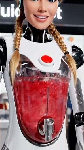 🤖 Future Robot Makes FRESH Juice Inside Her Body! 😱🍓 Mind-Blowing AI Juice Bar(94 characters)