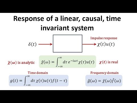 Response of linear, causal, time invariant system: Convolution, impulse response, Fourier transform
