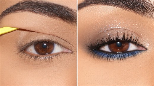 The unbelievable effect of blue eyeshadow on hooded eyes!