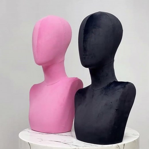 Luxury Suede Mannequin Head Display | Boutique Styling Essential #mannequin #fashion #fashionstyle