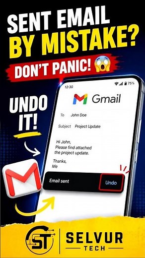 😱 Sent an email by mistake? Gmail has a hidden Undo feature that can save you in seconds! 📧