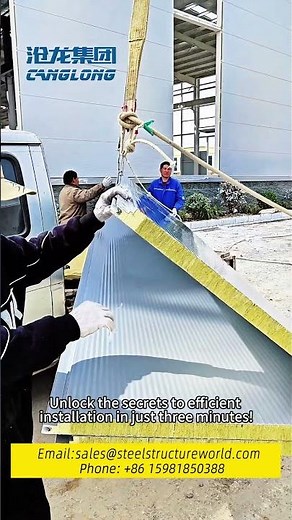 Sandwich panel installation details and steps #construction #warehouse